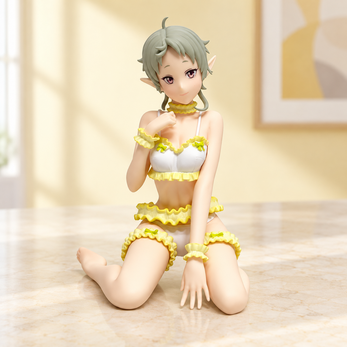 Sleepy Girl in a Yellow Dress