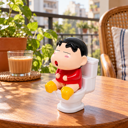 Shinchan Sitting Toilet Water Prank Toy
