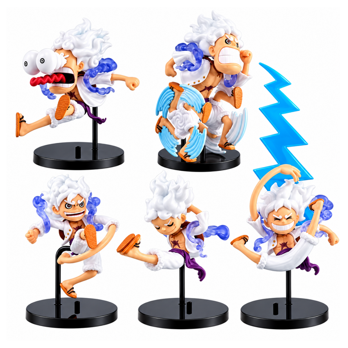 One Piece Gear 5 Anime Figures – Set of 5