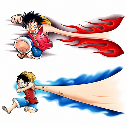 One Piece Luffy Tattoo (Plant-Based Ink)