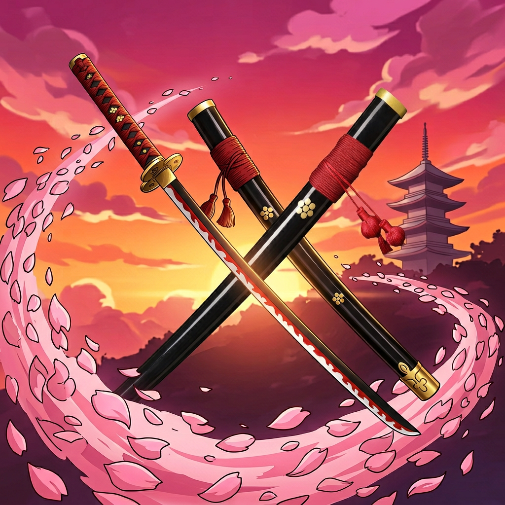 Anime poster cover featuring the Enma katana