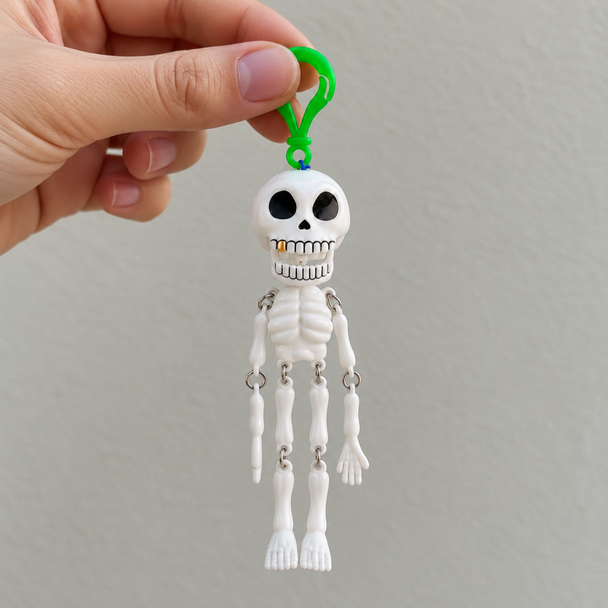 Biting Skeleton Keychain