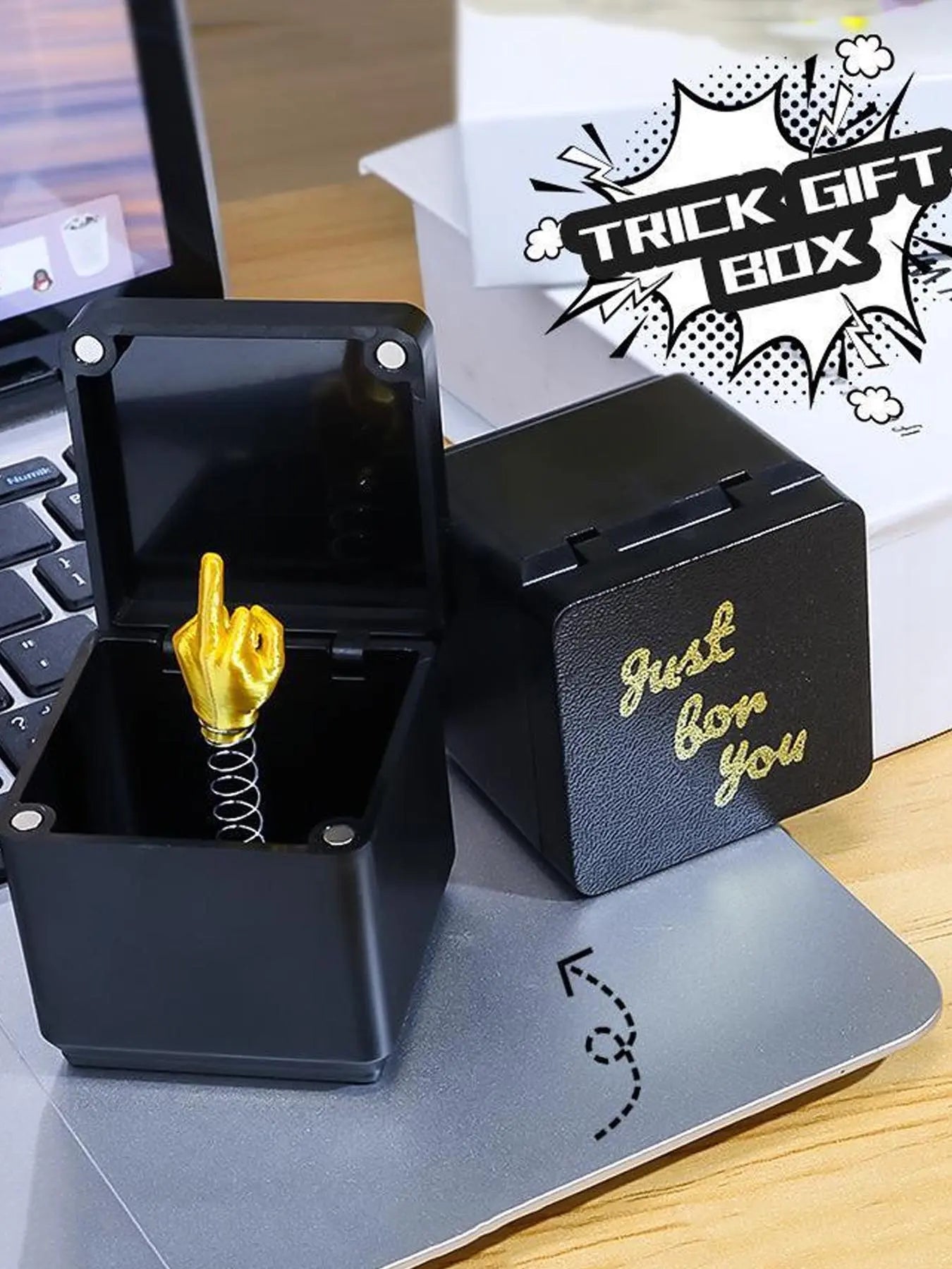 Middle Finger in a Box – Novelty Prank Gift