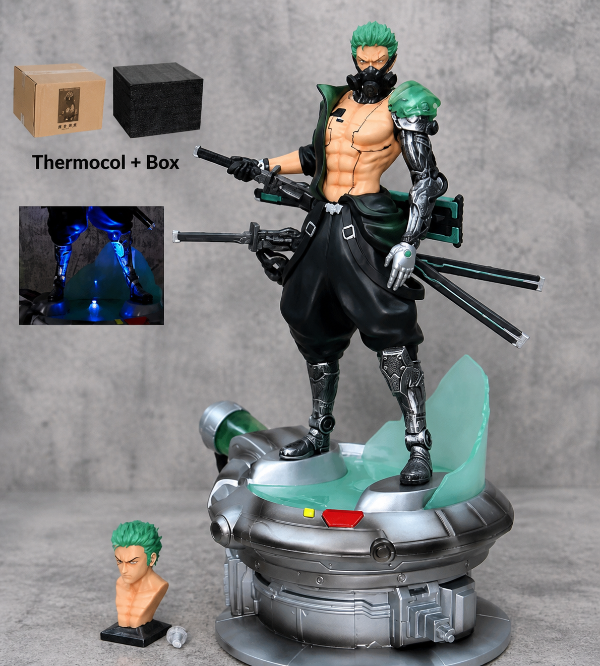 Zoro Cyberpunk Armor Edition 42cm Premium Action Figure