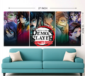 Demon Slayer 3 Panel Split Design Wall Poster (Pack of 3)