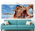 White beard split design paper poster