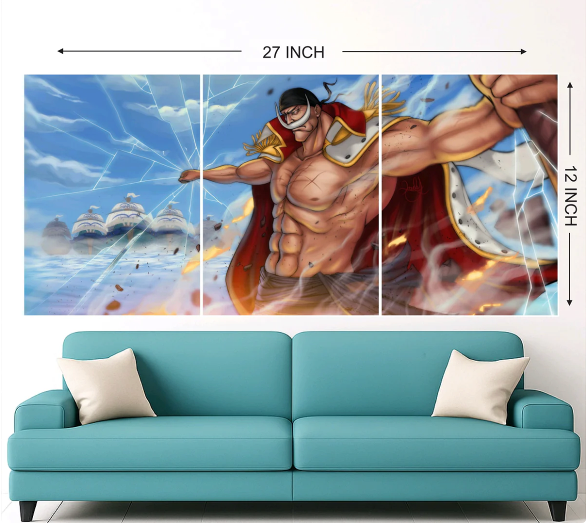 White beard split design paper poster