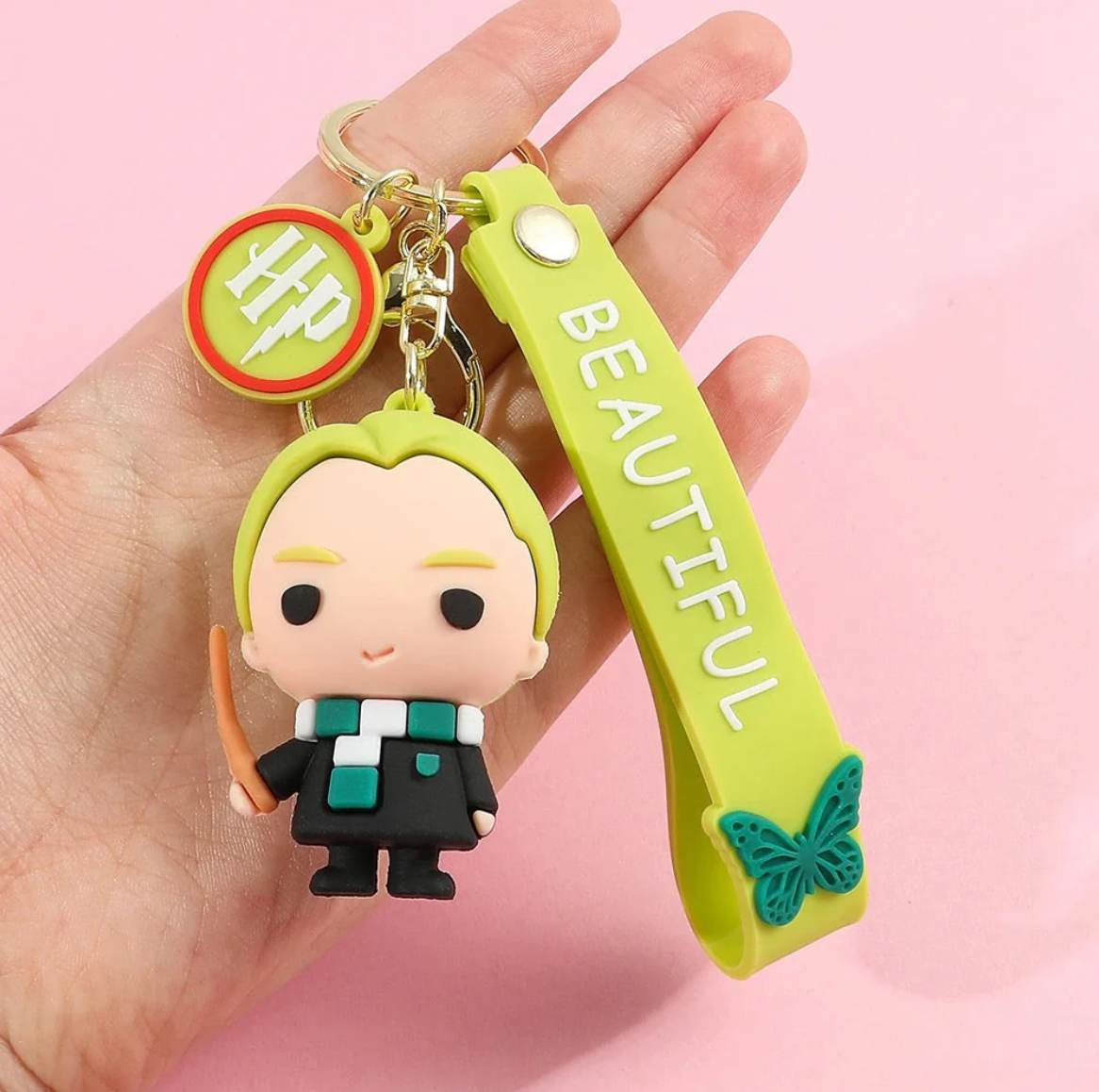 New HP Malfoy Rubber Keychain