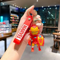 Cute Iron Man Rubber Keychain