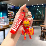 Cute Iron Man Rubber Keychain