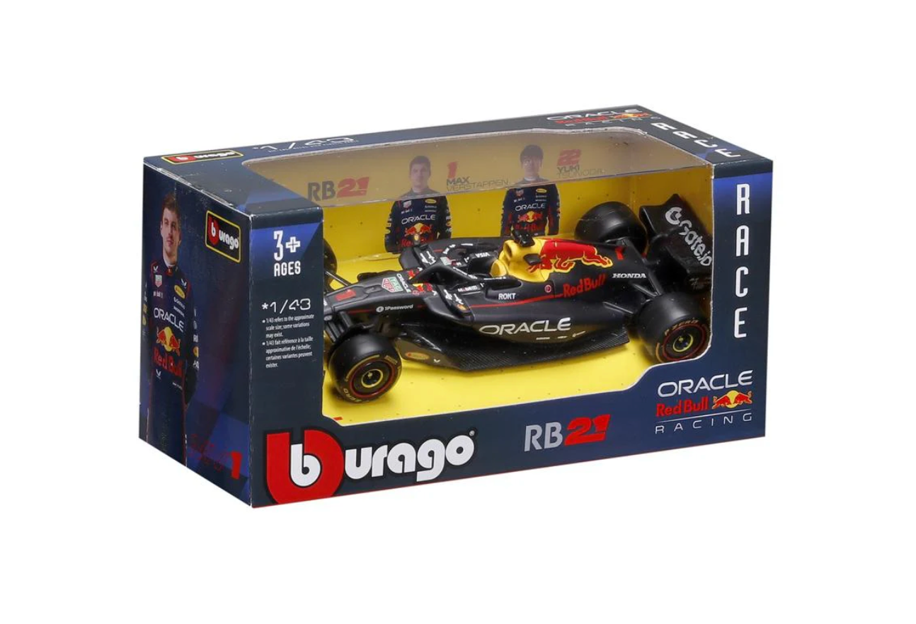 Bburago 1:43 Red Bull Racing RB21 – Max Verstappen #20 Die-Cast Car