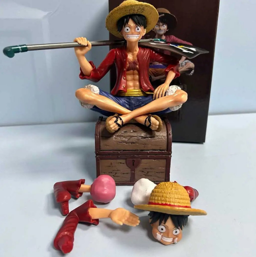 Monkey D. Luffy Sitting on Treasure Chest 20cm Figure