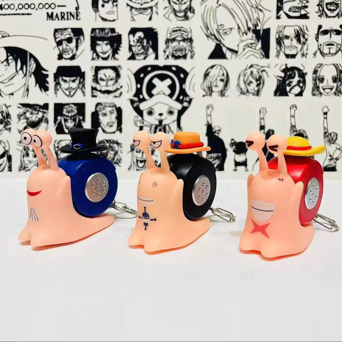 One Piece Transponder Snail Voice Recorder Keychain