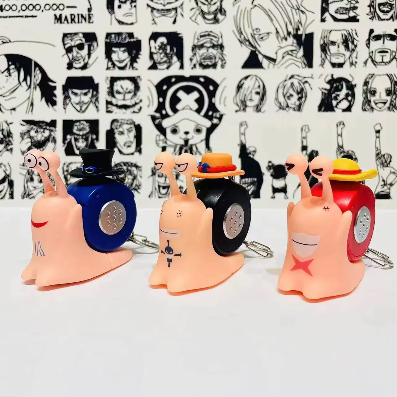 One Piece Transponder Snail Voice Recorder Keychain