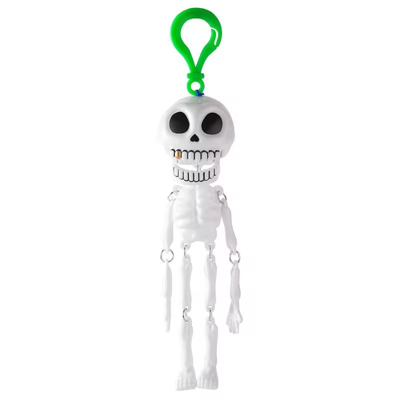 Biting Skeleton Keychain