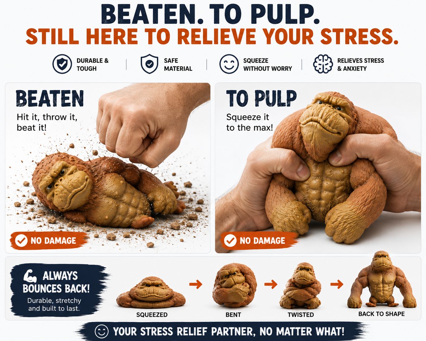 Stress Buster Monkey Toy