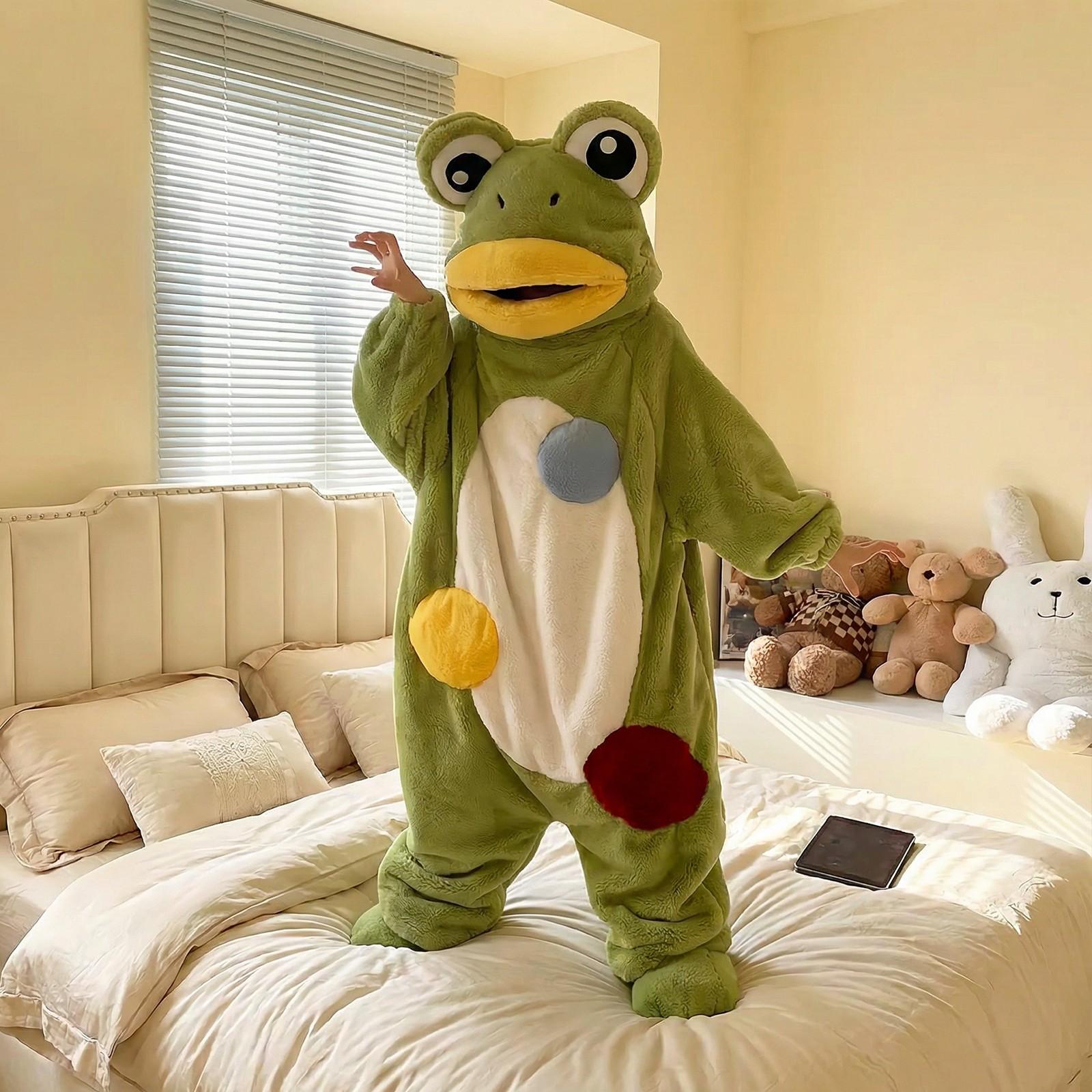 Funny Big Eyes Frog Onesie Pajamas Set