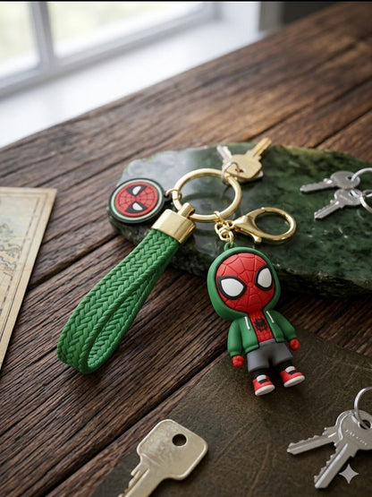 Miles Morales Spider-Man Rubber Keychain (Blue Hoodie Edition)