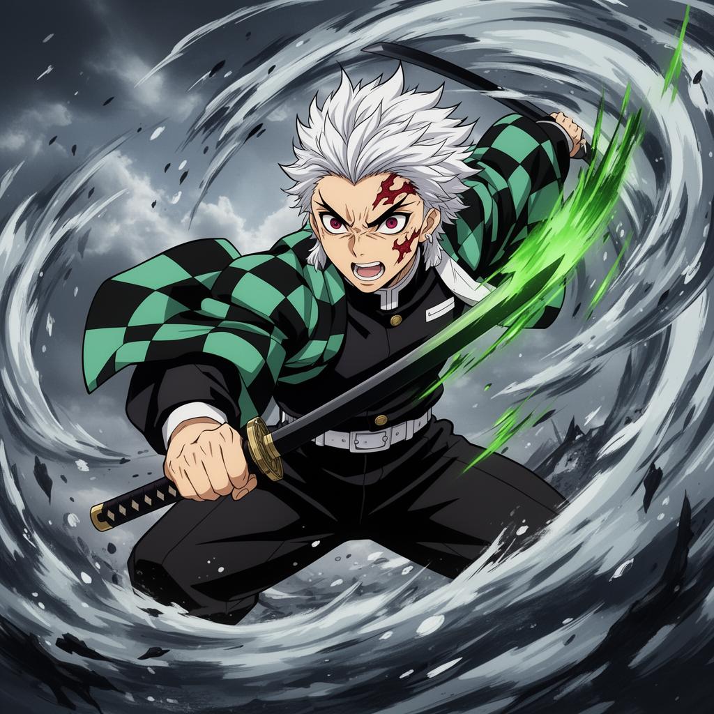 Sanemi Shinazugawa anime poster cover art