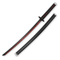 Tanjiro LED Nichirin wooden katana with scabbard — clean product shot